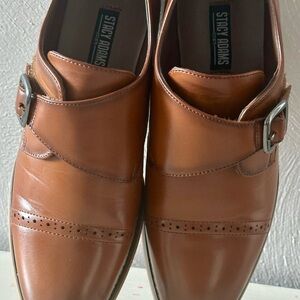 Stacy Adams Men's Brown Leather Oxfords with Buckle